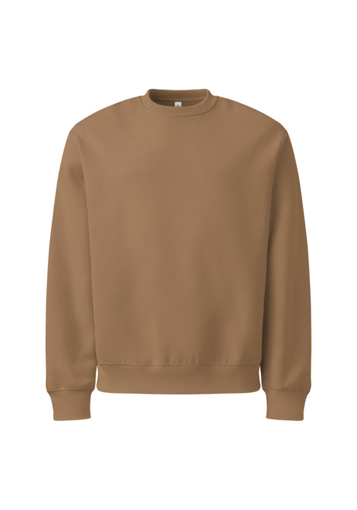 Unisex Oversized Heavyweight Sweatshirt — Bella + Canvas 4711 — Vintage Brown