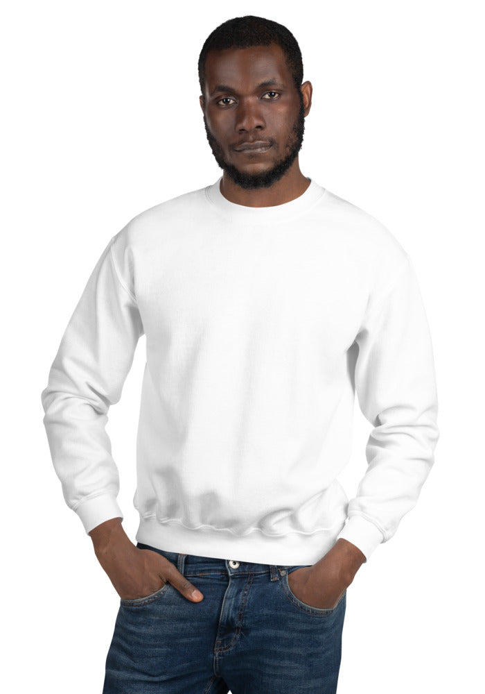 Unisex Crew Neck Sweatshirt — Gildan 18000 — White