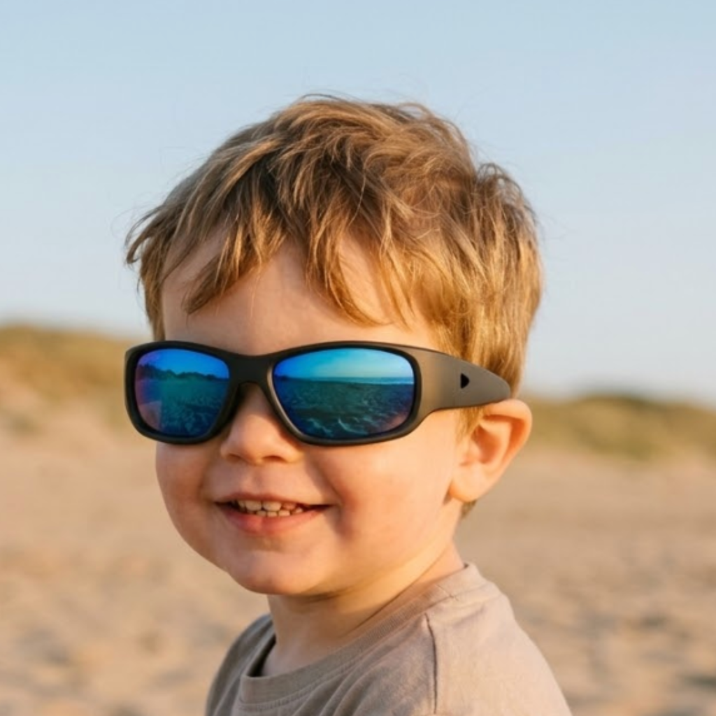 Black Charcoal Toddler Sunglasses | REVO Lens | Classic Fit | 1-2 Years