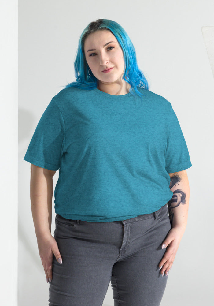Unisex Tri-Blend T-Shirt — Bella + Canvas 3413 — Aqua Triblend