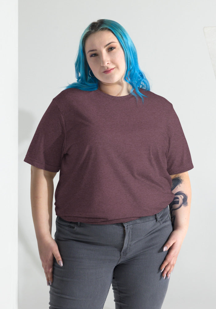 Unisex Tri-Blend T-Shirt — Bella + Canvas 3413 — Maroon Triblend