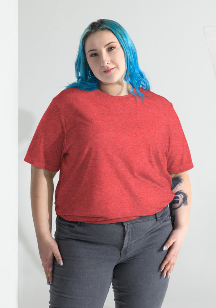 Unisex Tri-Blend T-Shirt — Bella + Canvas 3413 — Red Triblend