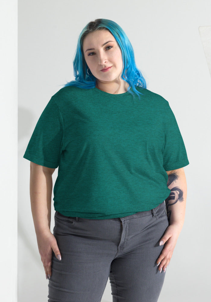 Unisex Tri-Blend T-Shirt — Bella + Canvas 3413 — Teal Triblend