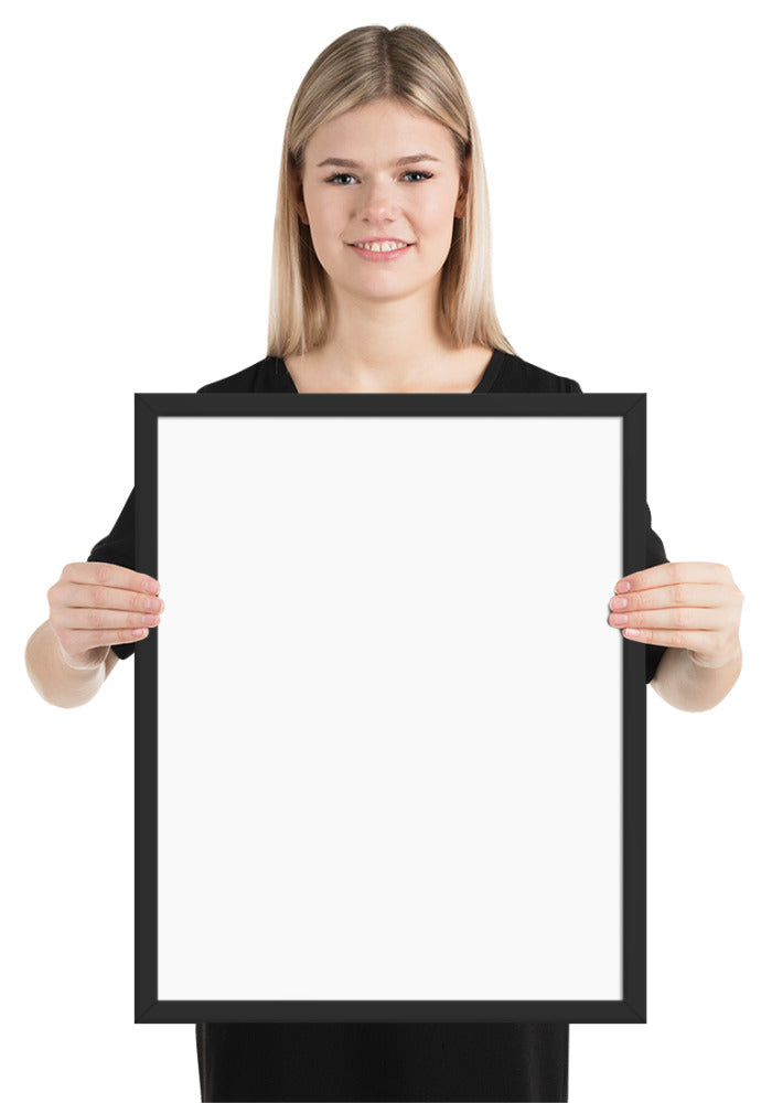 Premium Luster Photo Paper Framed Poster (in) — Black / 16″×20″