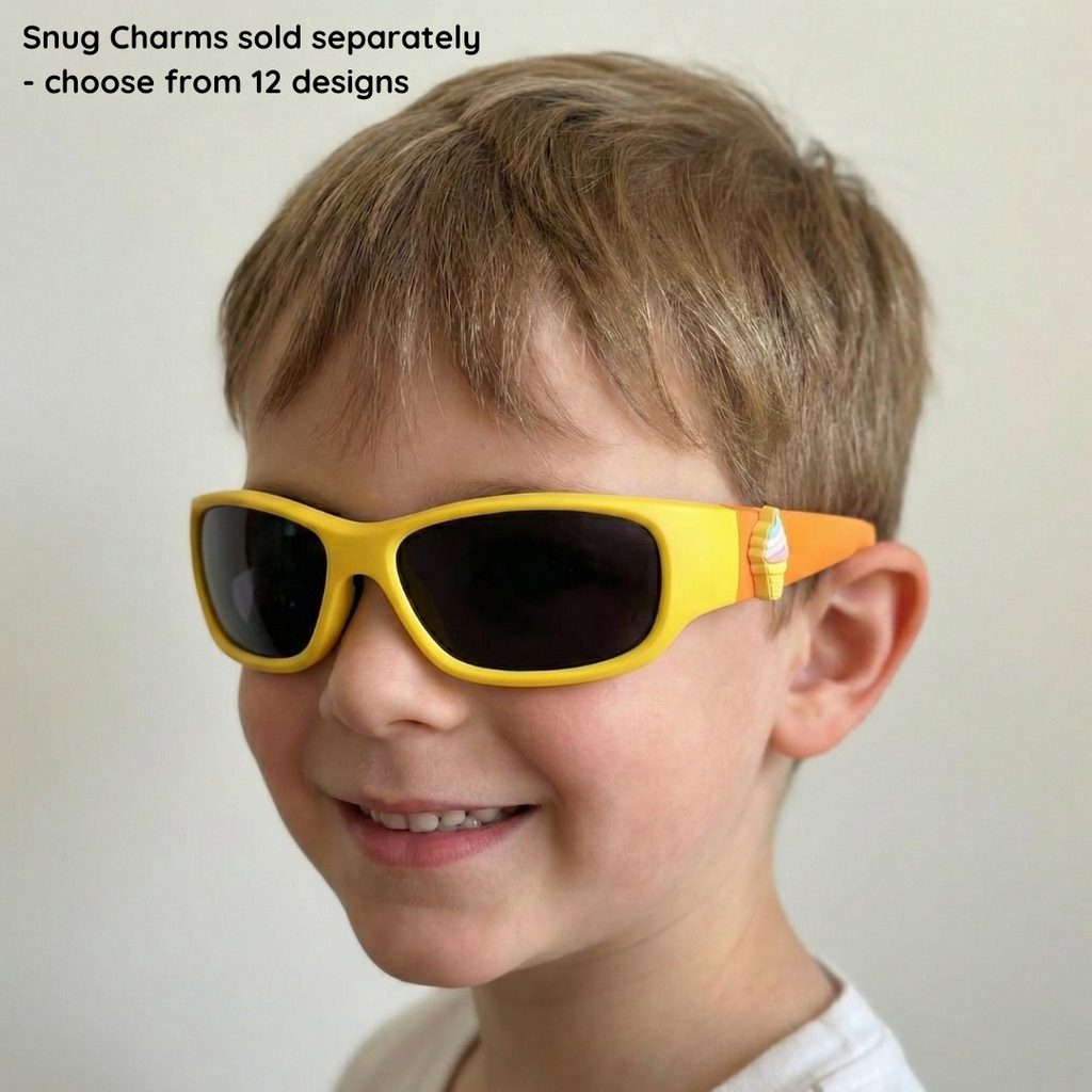 Yellow Orange Kids Sunglasses | Signature Lens | Snug Fit | 6-12 Years
