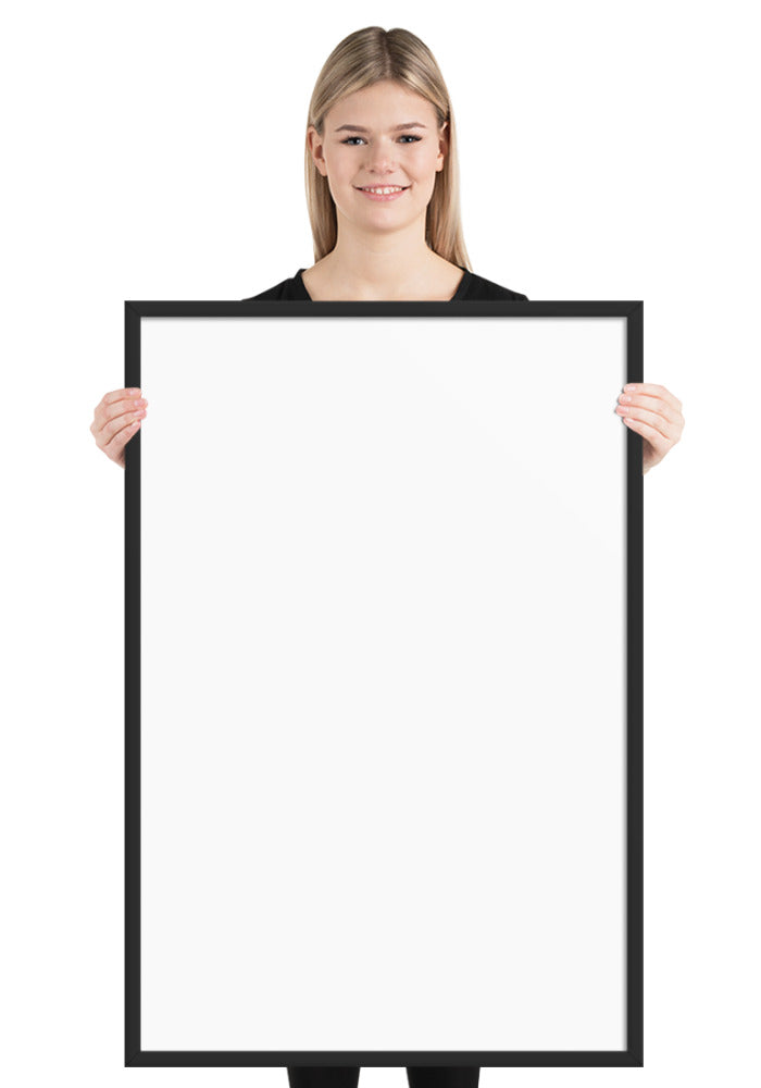 Premium Luster Photo Paper Framed Poster (in) — Black / 24″×36″