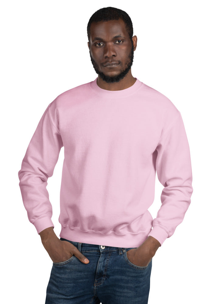 Unisex Crew Neck Sweatshirt — Gildan 18000 — Light Pink