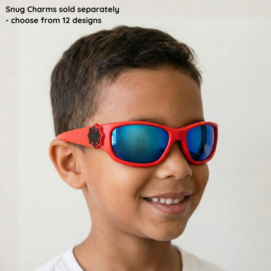 Red Kids Sunglasses | REVO Lens | Snug Fit | 6-12 Years
