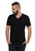 Unisex V-Neck Tee — Bella + Canvas 3005 — Black / 2XL
