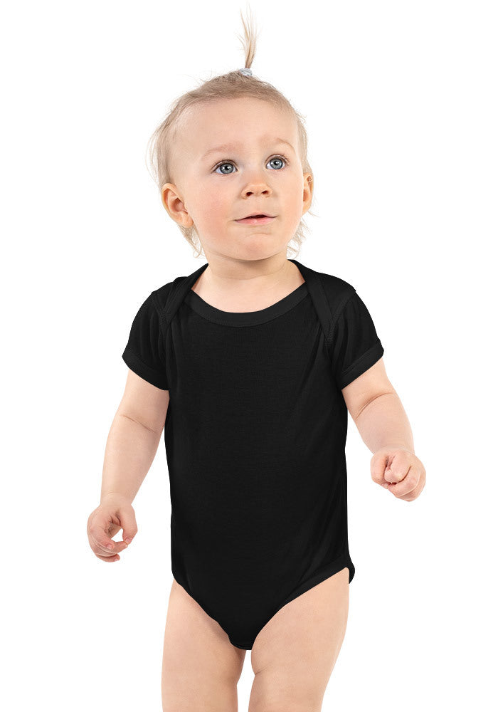 Baby Short Sleeve Bodysuit — Rabbit Skins 4400 — Black / 24M
