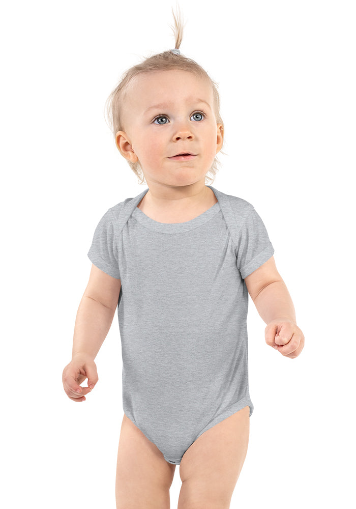 Baby Short Sleeve Bodysuit — Rabbit Skins 4400 — Heather / 18M