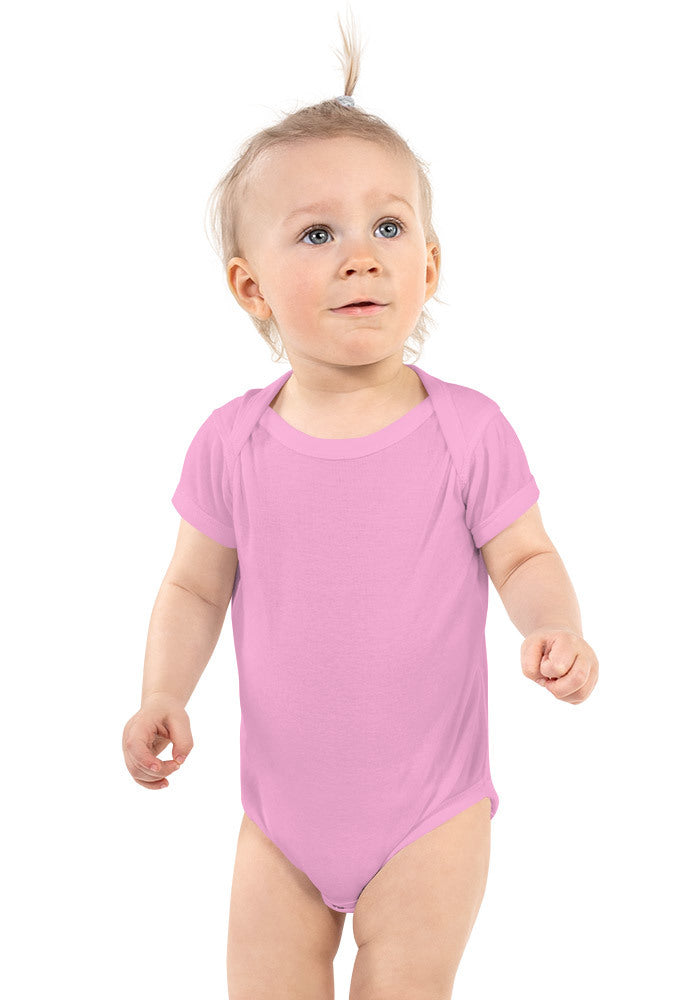 Baby Short Sleeve Bodysuit — Rabbit Skins 4400 — Pink / 24M