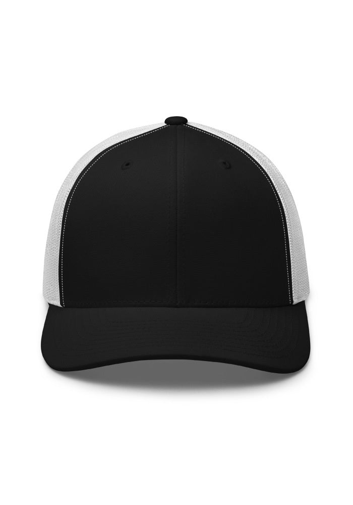 Retro Trucker Hat — Yupoong 6606 — Black/ White / One size