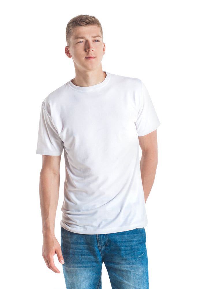 All-Over Print Men's Crew Neck T-Shirt — White / L