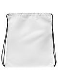 All-Over Print Drawstring Bag — White / 15″×17″