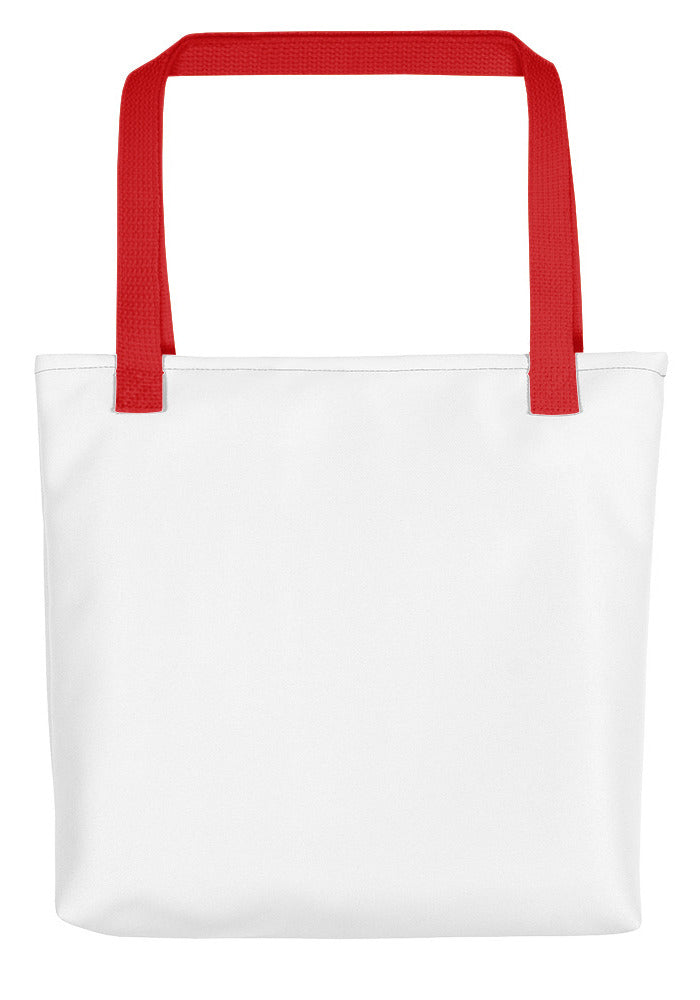 All-Over Print Tote Bag — Red / 15″×15″