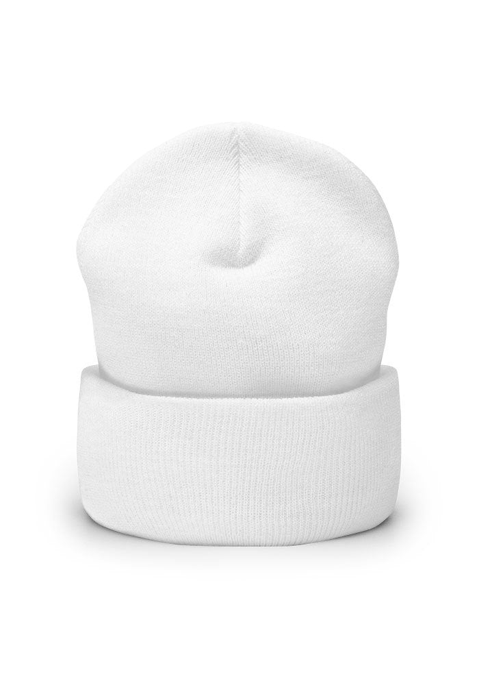 Cuffed Beanie — Yupoong 1501KC — White / One size