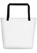 All-Over Print Large Tote Bag w/ Pocket — Black / 16″×20″