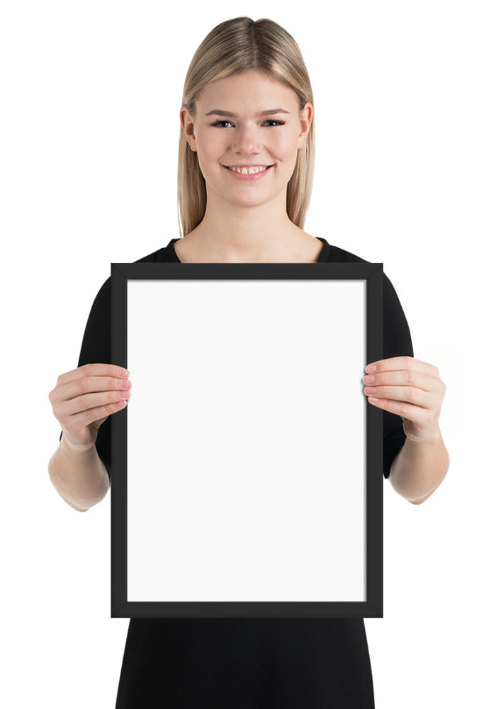 Enhanced Matte Paper Framed Poster (cm) — supplier product photograph; artwork added after approval