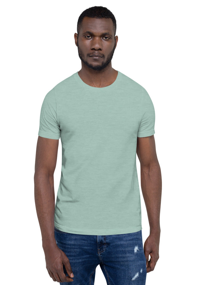 Unisex Staple T-Shirt — Bella + Canvas 3001 — Heather Prism Dusty Blue