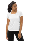 All-Over Print Women's Athletic T-Shirt — White / 2XL
