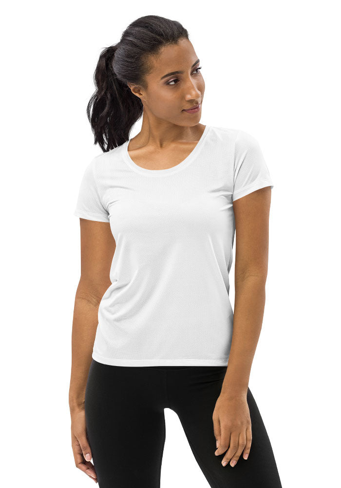 All-Over Print Women's Athletic T-Shirt — White / 3XL