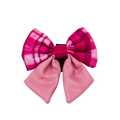 Rose Berry Plaid Sailor Bow Tie