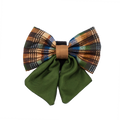 Oak Forest Plaid Dog Sailor Bow Tie