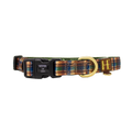 Oak Forest Plaid Dog Collar + Tag Holder