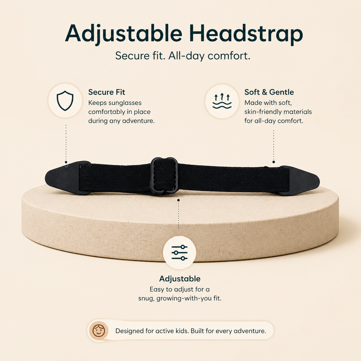 Stay-Put Head Strap For Snugsee Kids Sunglasses
