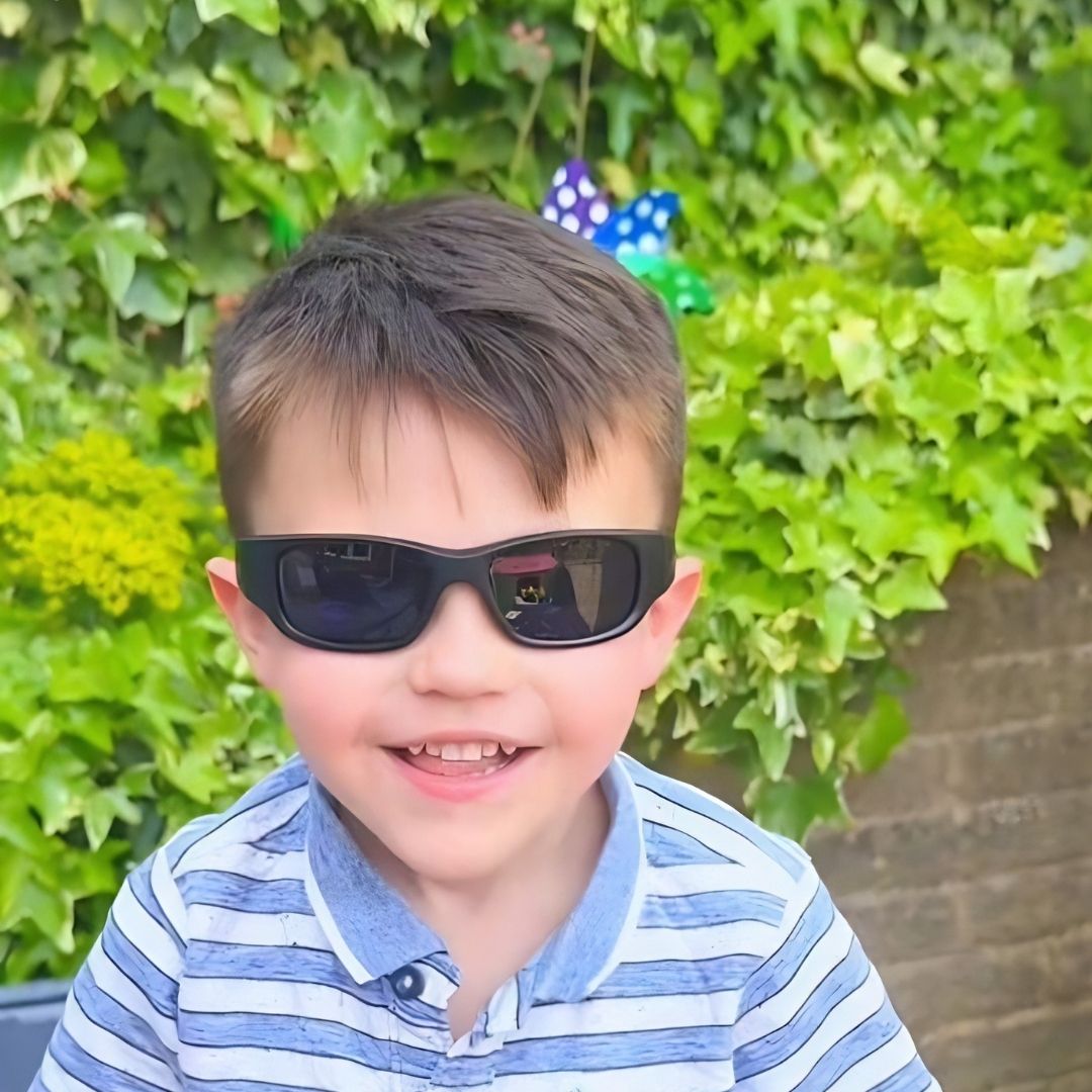 Jet Black Kids Sunglasses | Polarised Lens | Classic Fit | 3-5 Years