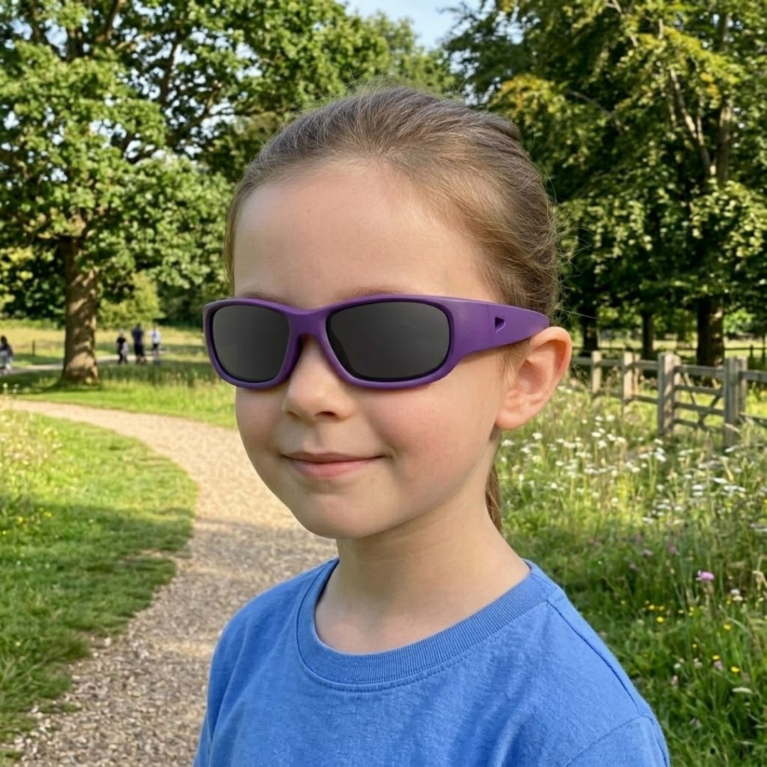 Plum Purple Kids Sunglasses | Polarised Lens | Classic Fit | 6-12 Years
