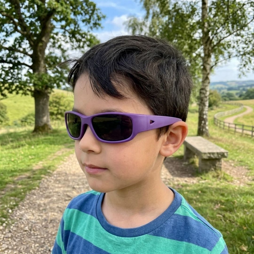 Plum Purple Kids Sunglasses | Polarised Lens | Classic Fit | 3-5 Years