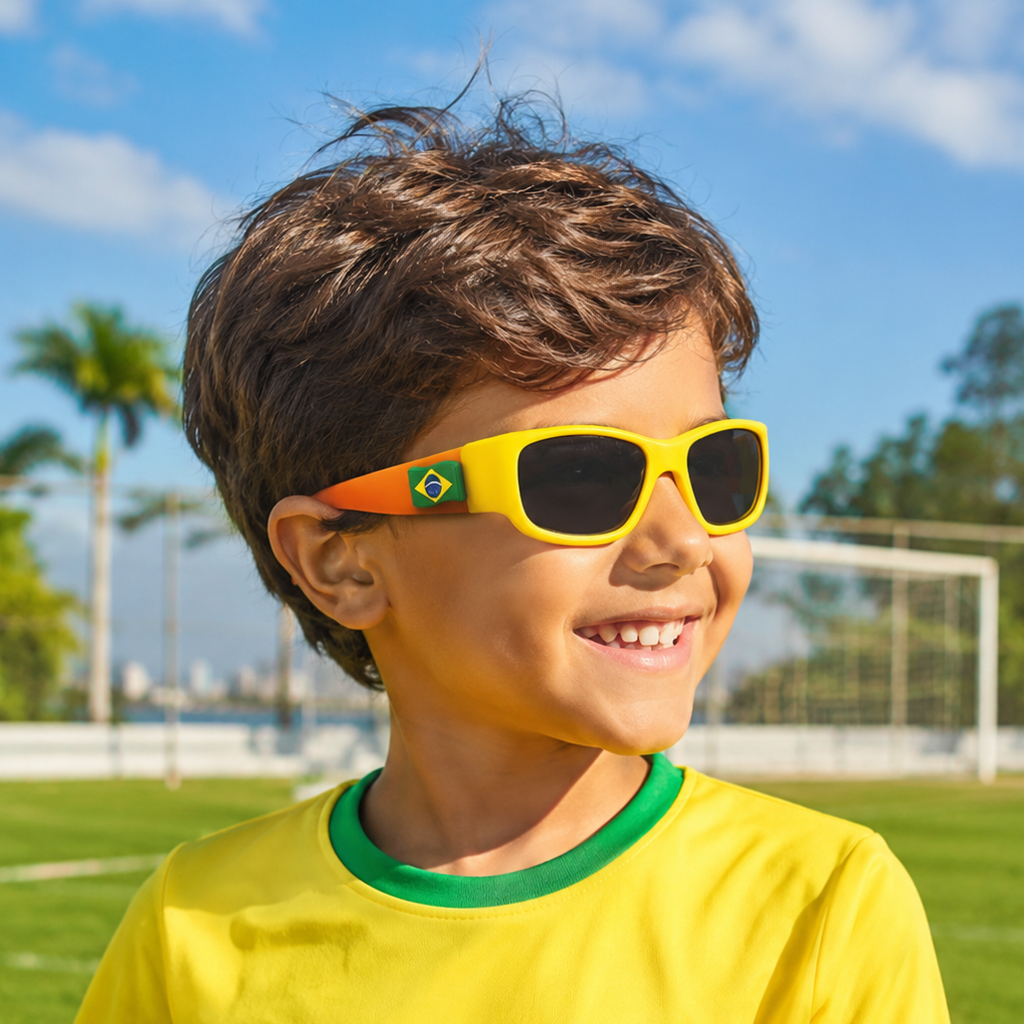 Yellow Orange Kids Sunglasses | Signature Lens | Snug Fit | 6-12 Years