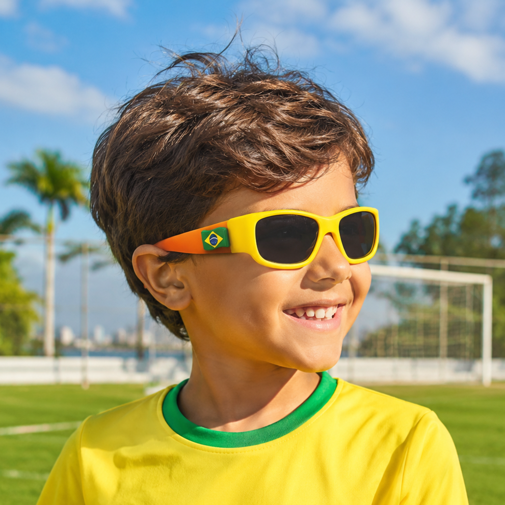 Yellow Orange Kids Sunglasses | Signature Lens | Snug Fit | 6-12 Years