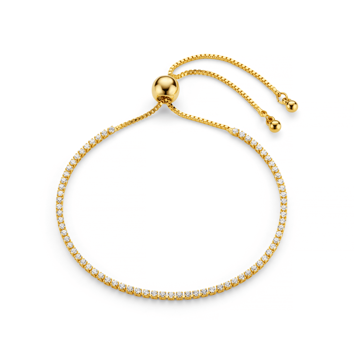 Fine Crystal Tennis Slider Bracelet