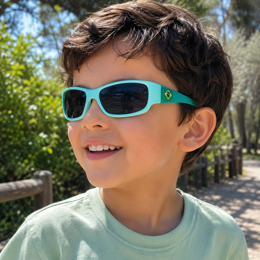 Brazil Flag Kids Sunglasses Charms | x1 Pair | Age 3+