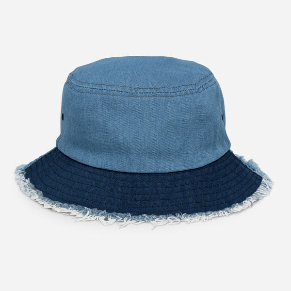 Distressed Denim Bucket Hat — supplier product photograph