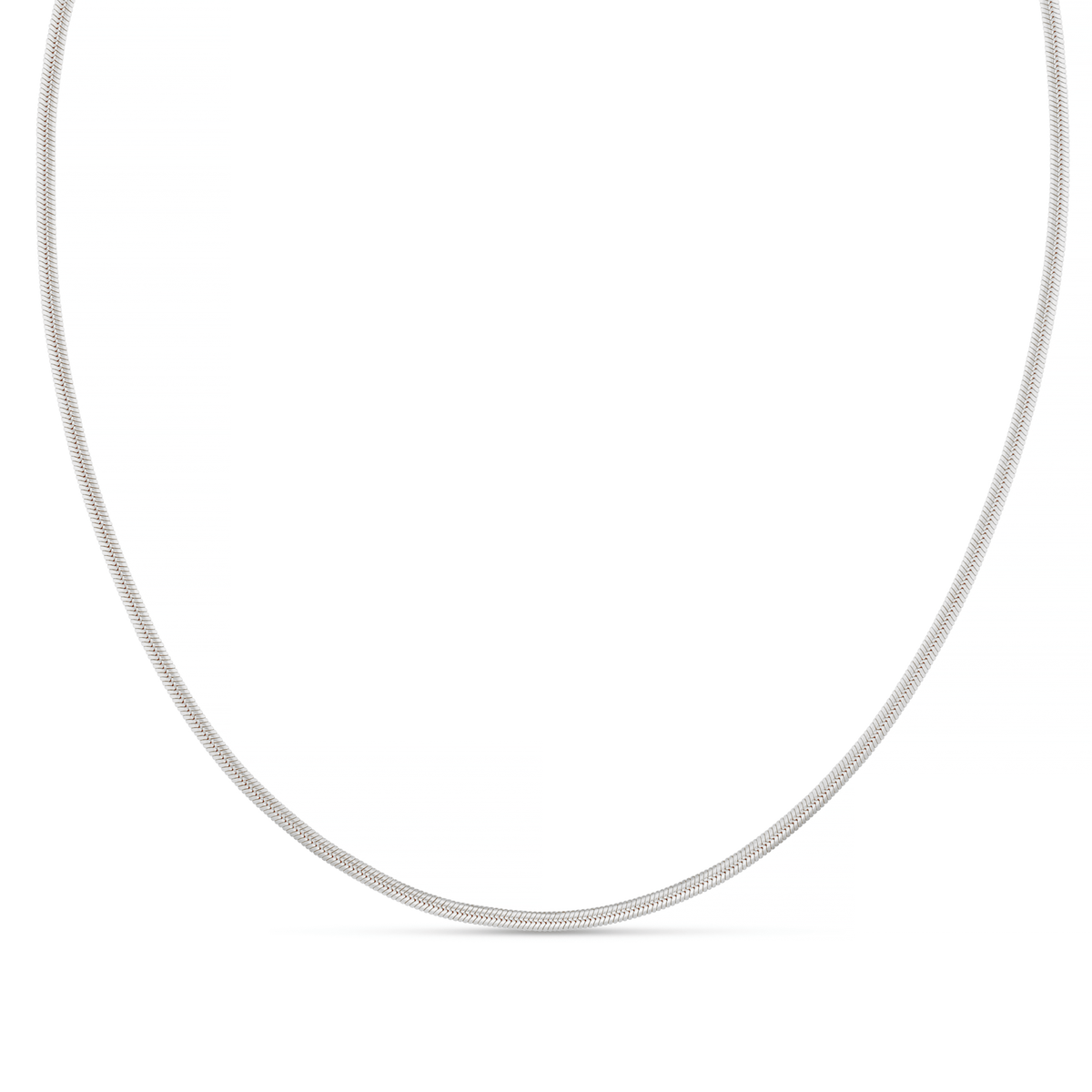LUXE Flat Snake Chain Necklace-Silver