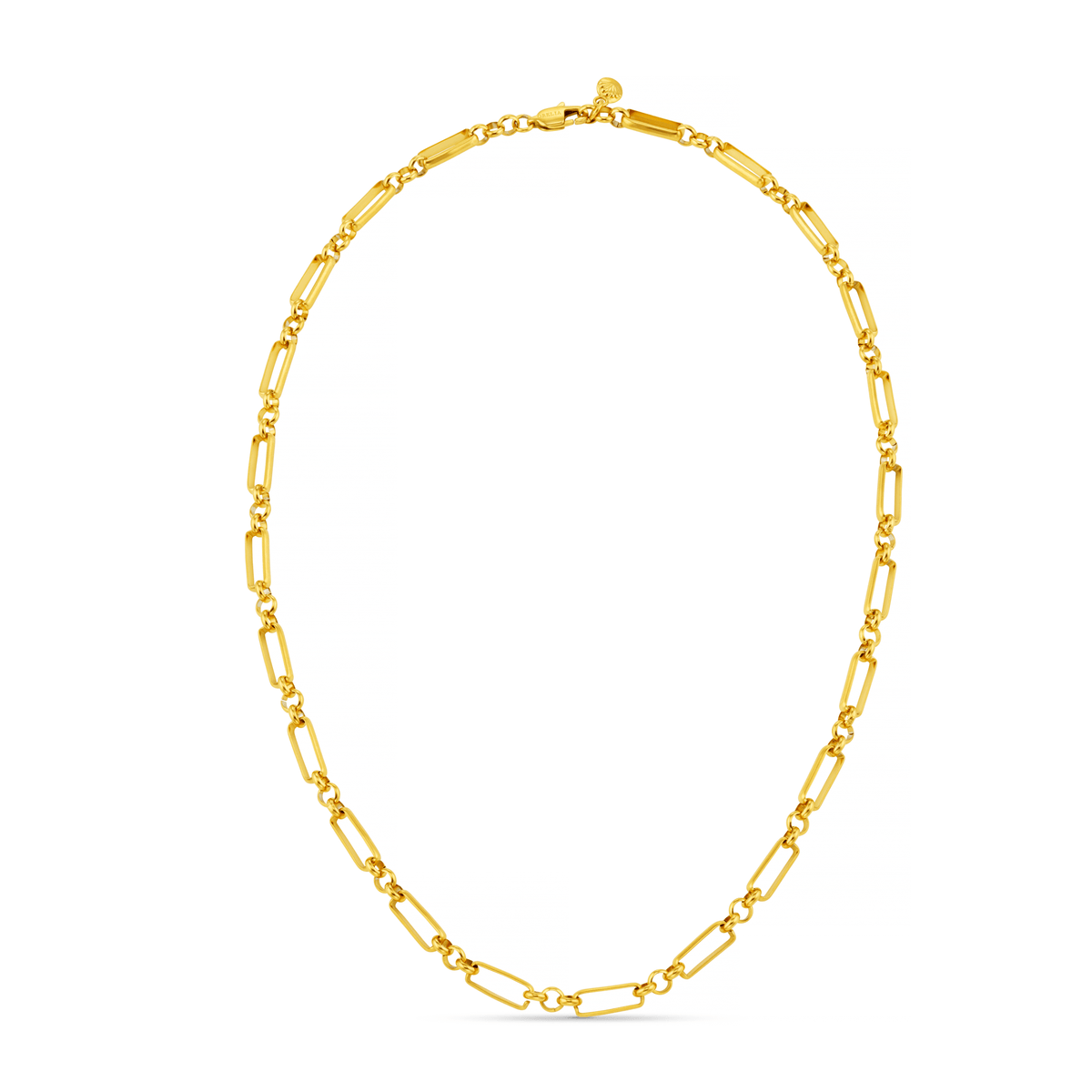 LUXE Rectangular Open Link Chain Necklace