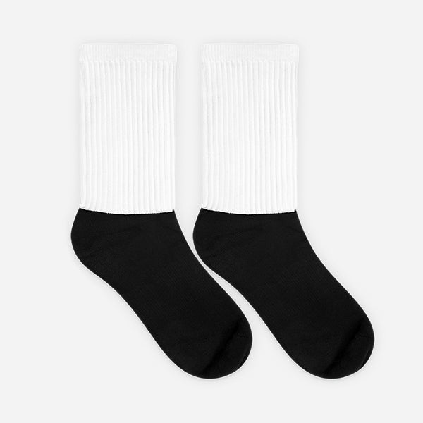 Black Foot Sublimated Socks — supplier product photograph