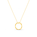 Open Circle Mid Length Necklace - Gold