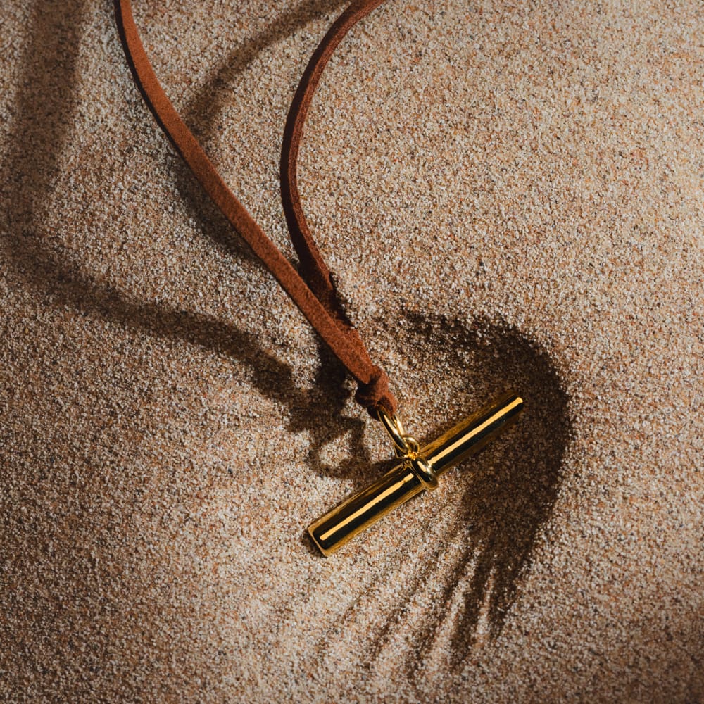 Statement T-Bar Adjustable Cord Necklace