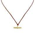 Statement T-Bar Adjustable Cord Necklace