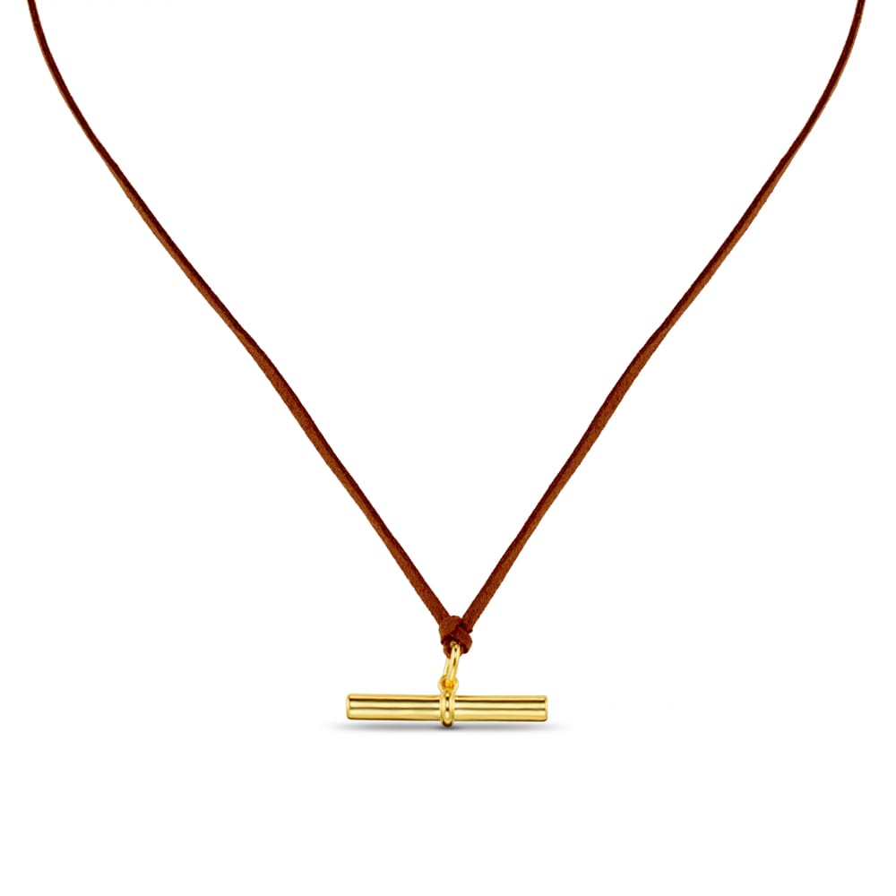 Statement T-Bar Adjustable Cord Necklace