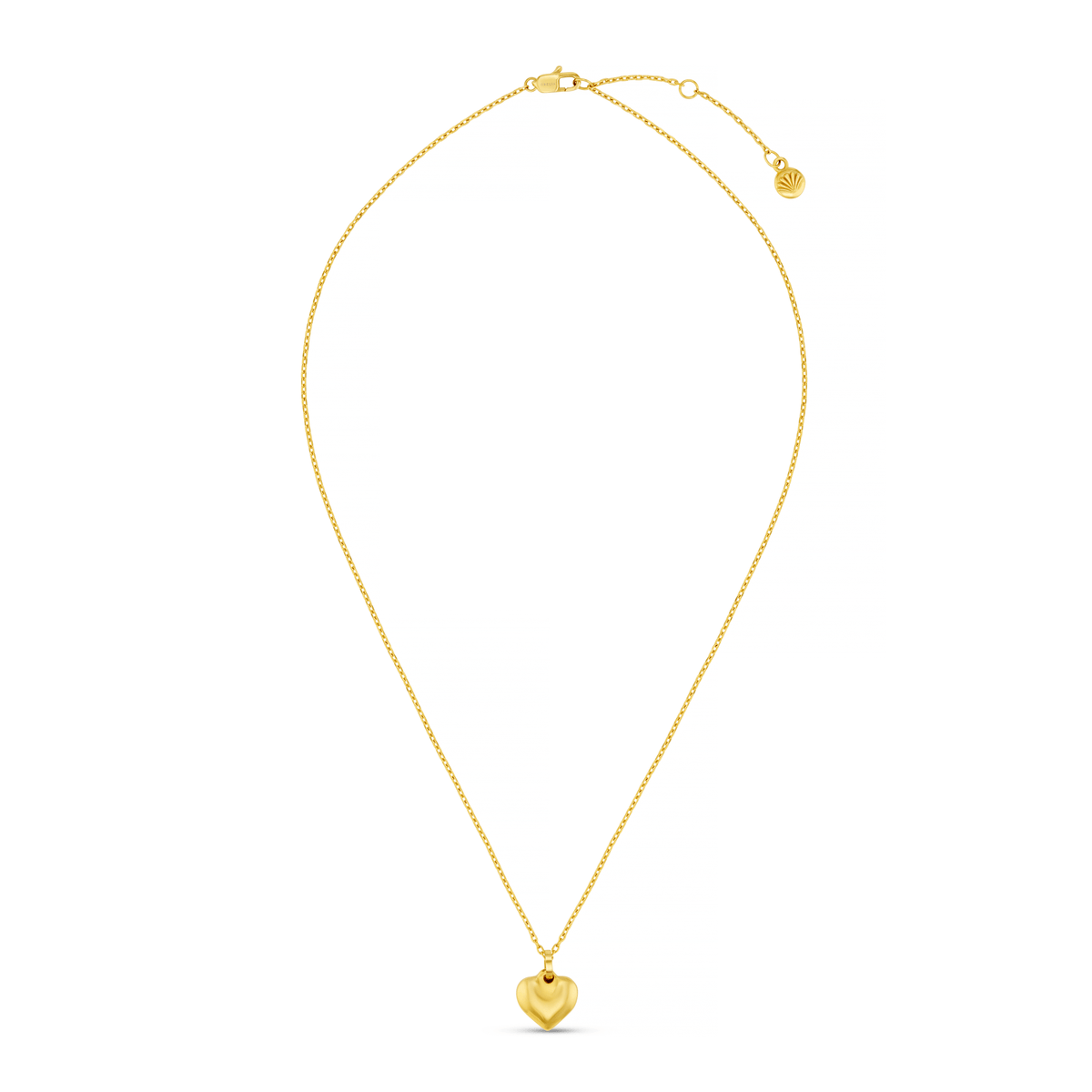 LUXE Domed Heart Necklace - Gold