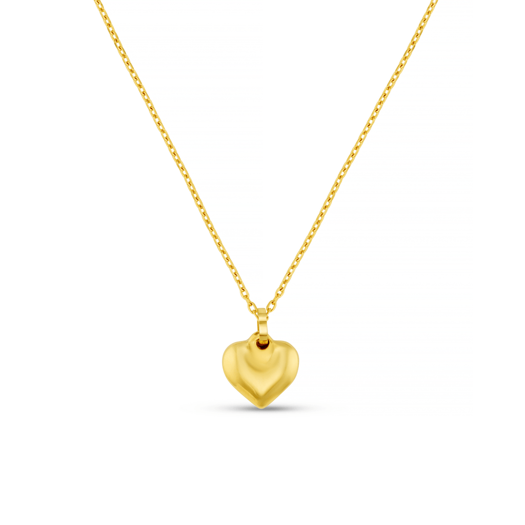 LUXE Domed Heart Necklace - Gold