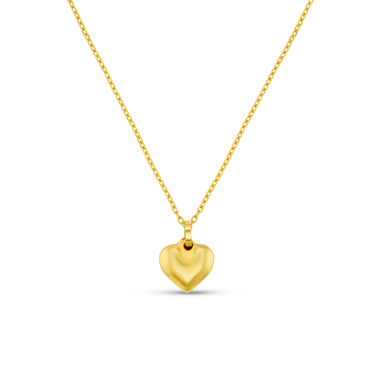 LUXE Domed Heart Necklace - Gold