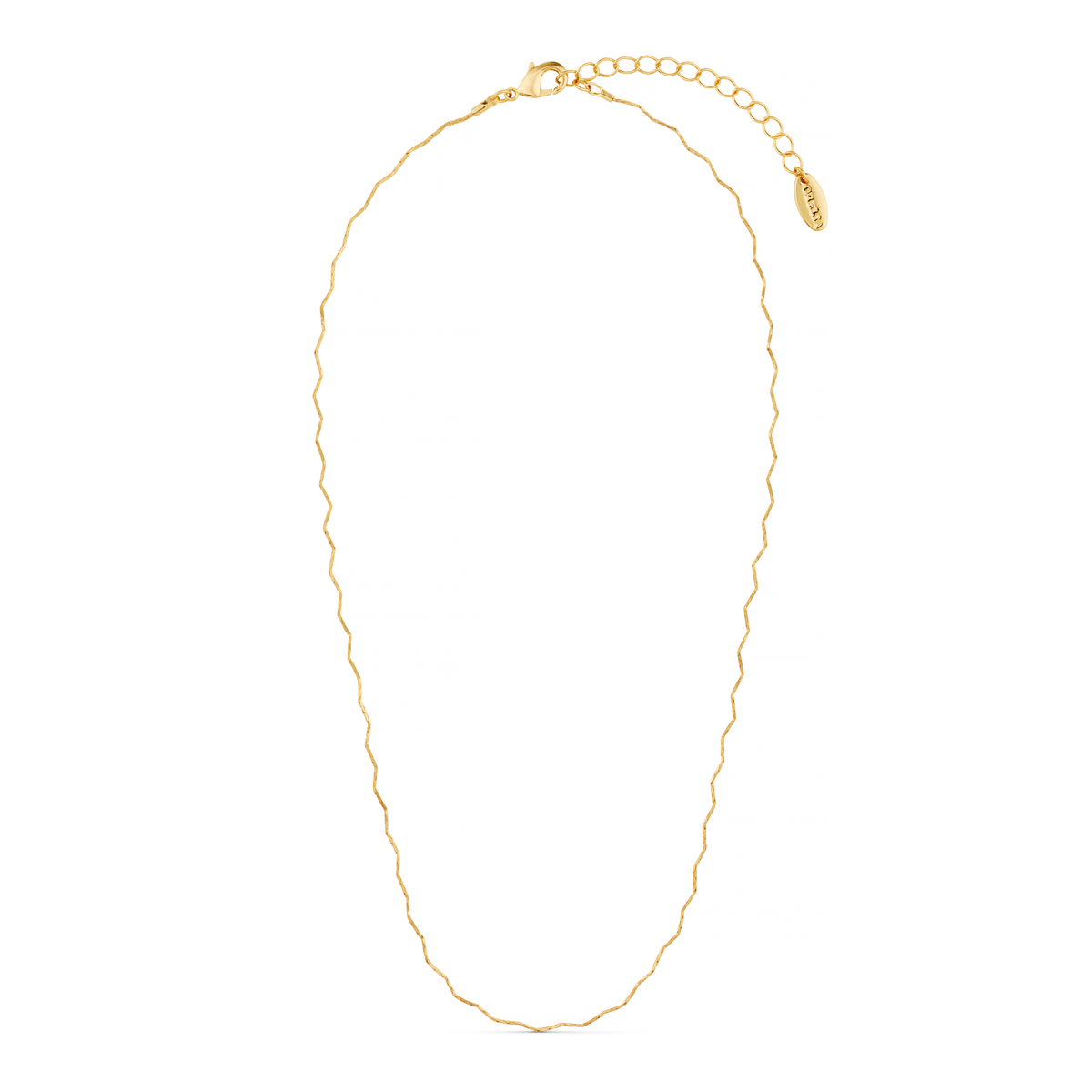 Fine Wave Chain Necklace - Gold
