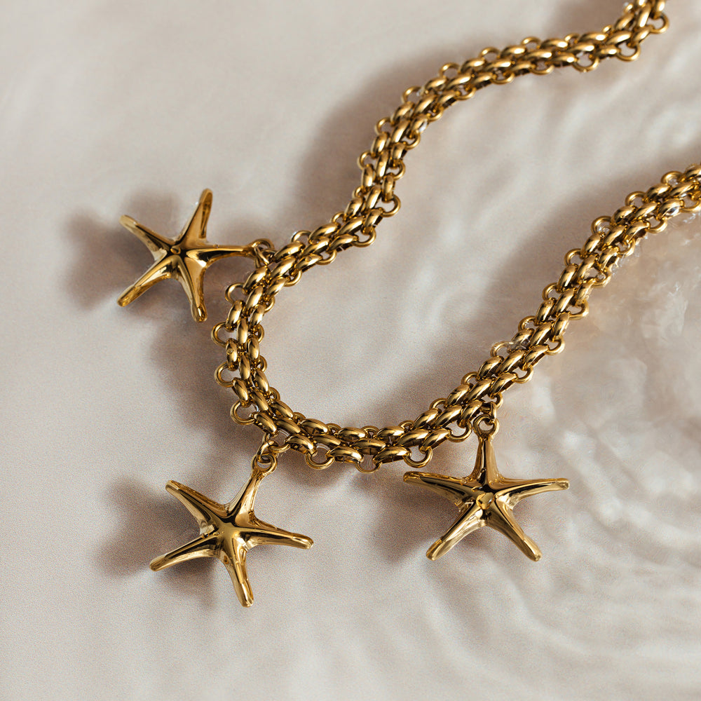 LUXE Statement Chain & Starfish Necklace